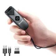 Bluetooth 2D&1D Barcode Scanner, Portable Wireless Mini Barcode Reader with 2...