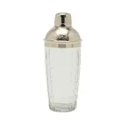 Blue Pheasant Sevasti Shiny Nickle Square Etched Cocktail Shaker
