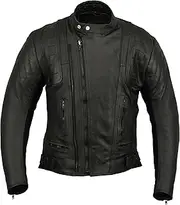 [GearX] US20 Mens Motorbike Leather Jacket Chopper Harley Style
