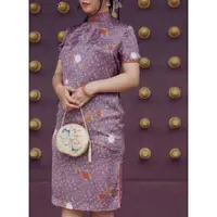 在飛比找蝦皮購物優惠-古著 旗袍 中國風 vintage 復古 改良旗袍 龍笛 蔡