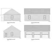 24'X36'- 36'X24' GARAGE PLANS GABLE ROOF GABLE END GARAGE PLANS 17-2436-GBL-1