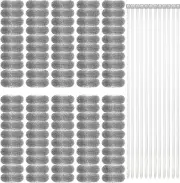 100 Pcs Washing Machine Lint Mesh Ties Stainless Steel Lint Traps Lint Catcher