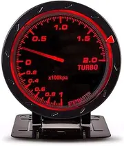 STGTZPLPDU Universal 60mm 12V -1~0~2 BAR Turbo Boost Gauge Meter/Turbo Boost Meter Manometro Turbo Boost Controller Car Gauge Auto Kit Boost Meter