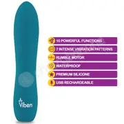 Viben Vivacious Blue 10 Function Powerful Vibrator