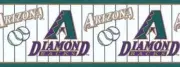 Arizona Diamondbacks Baseball Decor Logo Sports MLB Man Cave Wallpaper Border