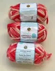 Lion Brand Martha Stewart Crafts Bulky Wool Roving #514 rhubarb Lot of 3