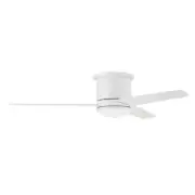 Cole 52 in. Hugger Indoor/Outdoor White Ceiling Fan w/ LED Light and Remote