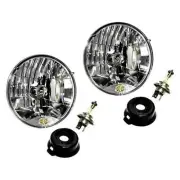7 Round Chrome Euro Headlights Fits 1970-1975 Chevy Monte Carlo