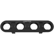 Aeroflow Billet Bulkhead Plate 4 Port Modular Universal Black An AC - AF88-2021BLK