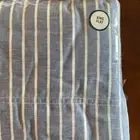 Ralph Lauren Blue White Chambray Stripe King Flat Sheet NEW - IRREGULAR