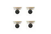 4 x Glass Jar Bamboo Airtight Lid Food Kitchen Pantry Storage Container 125ML