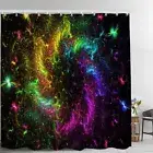 Abstract Fractal Decor Shower Curtain Bathroom Decor Polyester Fiber Plastic ...