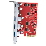 PCIe to USB 3.2 Gen 2 Card with 20 Gbps Bandwidth, 3 USB Type-A and 2 USB