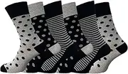 [Sevello Clothing] Non Elastic Diabetic Mens Socks 6 Pairs, Gentle Grip Top for Swollen Leg & Feet, Diabetic Socks for Men, Mens Diabetic Sock Size 6-11 UK