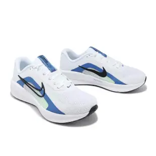 【NIKE 耐吉】慢跑鞋 Downshifter 13 Wide 男鞋 寬楦 白 藍 緩震 運動鞋(FJ1284-103)