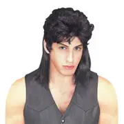 Rubies Mullet Wig Adult Fake/Faux Hair Party Costume Dress-up Accessory Black