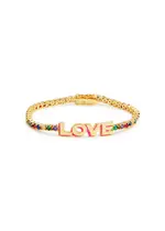 Kate Spade New York Love Gold-plated Tennis Bracelet - Multicoloured ONE SIZE