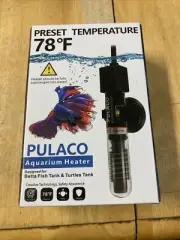 Pulaco Aquarium Heater 25W 78℉ 1- 6 Gal Betta Fish Turtles Tank PL-168 Open Box