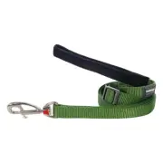 Red Dingo Dog Plain Green Leash L