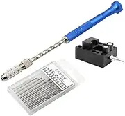 Operitacx 1 Set Semi Automatic Hand Drill Kit with Bench Vice Drill Bit Lightweight and Easy to Use for Professional and Personal Projects