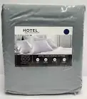 Hotel Signature Sateen 800 Queen Staple Cotton Bed Sheet Set 6 pc blue