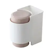 2Pcs Toothbrush Holder Toothpaste Rack Mouthwash Cup Strong Adsorption Hanging Storage Rack With Cup Bathroom Accessory