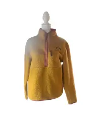Patagonia Women's Nest Brown Retro Pile Marsupial Fleece Pullover Medium NWT