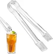Kitchen Tongs, Small Ice Tong, Food Tongs for Serving, Clear Buffet Tongs, Small Buffet Serving Tongs for Ice Food Coffee Sweets Bread Cake Bucket