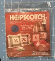 Charles Craft Cross Stitch Fabric Hopscotch Blue 14 count 15x15