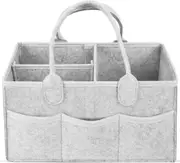 ANYMOM Mommy Diaper Bag Light Grey Organizer Multifunctional Newborn Things Nursery Stackers and Caddies Pouch Large Storage