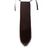 2 Pcs Hair Long Straight Ponytails Clip In Ponytail Drawstring Synthetic Pony Tail Heat Resistant Fake Hair Extensions
