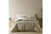 Bianca Acacia Sand Vintage Washed Cotton Quilt Cover Set Super King