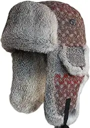 [CVMRBY] Winter Hats,Bomber Hat Bomber Hat Trooper Trapper Hat with Ear Flaps Aviator Hat Winter Keep Warm Hunting Cap for Ski, Skate