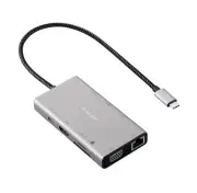 ELECOM USB-C Hub Docking Station 10in1 Dual Display Compatible HDMI 4K/30Hz VGA