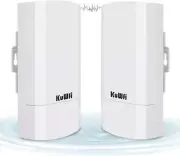 2-Pack 300Mbps Wireless Bridge, Outdoor CPE Wifi Kit Point to Point Wireless Acc