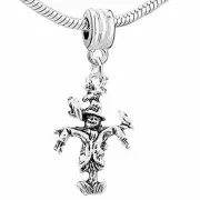 Scarecrow Dangle Spacer Charm European Bead Compatible for Most European Snake C