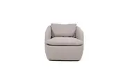 Raimon Furniture Nevaeh Textured Fabric Swivel Occasional Armchair Accent Lounge Chair Cappucino
