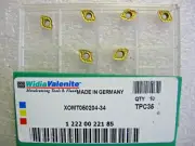 6 pieces) Widia Valenite XOMT050204-34 TPC35 Grade Carbide Drilling Inserts