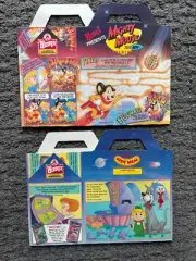 Wendy's Kid's Meal Unused Boxes MIGHTY MOUSE & THE JETSON'S 1989 Promotions
