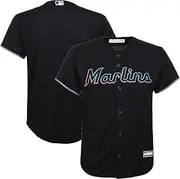 OuterStuff Miami Marlins MLB Kids Youth 8-20 Black Alternate Team Jersey