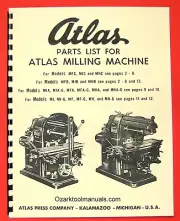 Atlas Horizontal Milling Machine Owner Instruction Parts Manual All Models 0016