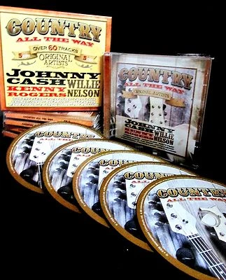 Country Music All The Way 5CD NEW Loretta Lynn, Willi Nelson 60 Songs, Original