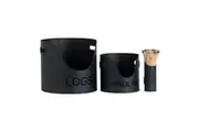 Hill Interiors Three Piece Fire Wood Bucket Set (Black) (One Size)