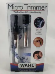 Micro Trimmer Wahl Precision Grooming Wet Dry Rinseable Stainless Steel Blades
