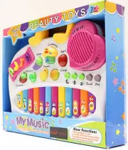 Pink Music Educational Organ 4 Musical Effect Instruments with Recorder Kids Toy
