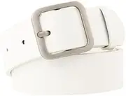 [Vaveren] Fashionable PU Leather Belt for Women with Rectangular Buckle - Premium Quality Ladies Waistband for Stylish Outfits