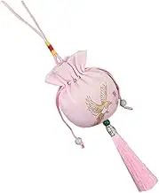 Sachet Bag Traditional Chinese Style Clothes Drawstring Bags with Tassel Pouch Pendant Party Favor Jewelry Decoration Pink