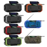 Solar Bluetooth Radio Speaker Emergency LED Flashlight Multifunctional Aud L0F6