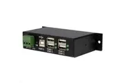 StarTech.com ST4200USBM 4-Port USB 2.0 Hub - Metal Industrial USB-A Hub - Din