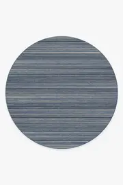 245' Round | Machine Washable Runner Rug | Kid & Pet Friendly | Indoor Rug | Multi Stripe Blue Rug | Ruggable